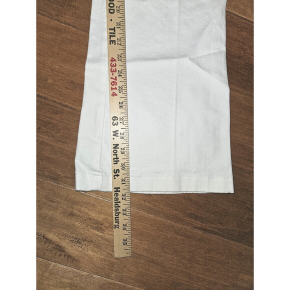 NWT! Anne Klein White Denim Jeans Wide Bottoms Size 8 - Picture 8 of 10